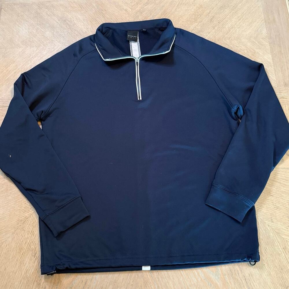 Dunning Golf Jacket Men's 1/4 zip drift navy pullover size large